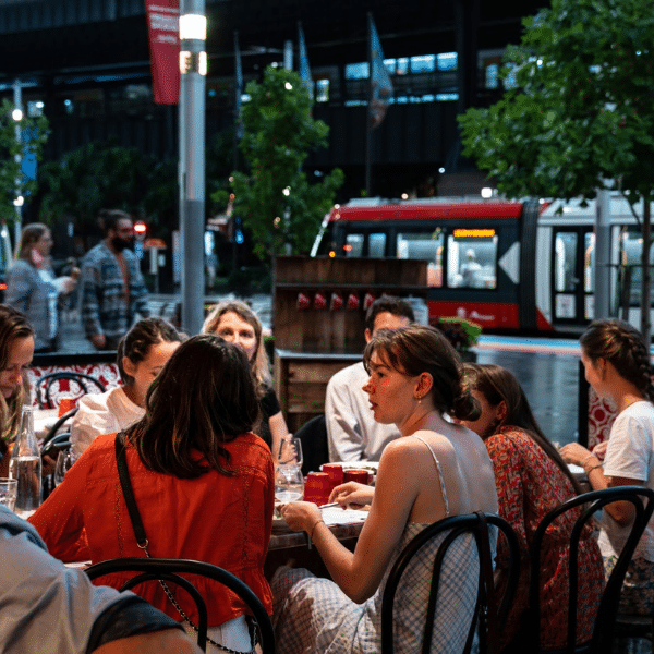 Four Frogs creperie circular Quay outdoor terrace
